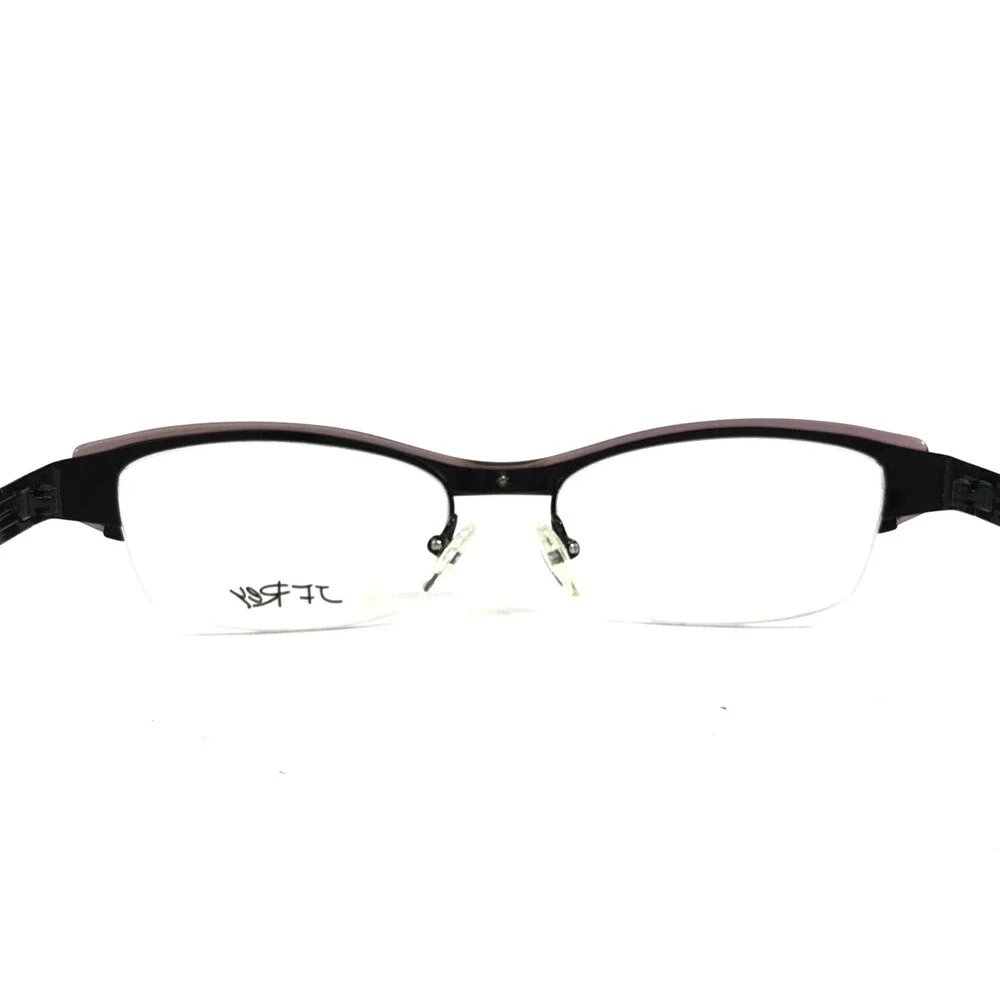 J.F. Rey Eyeglasses Frames JF2551 0075 Matte Black Purple Half Rim 52-18-134